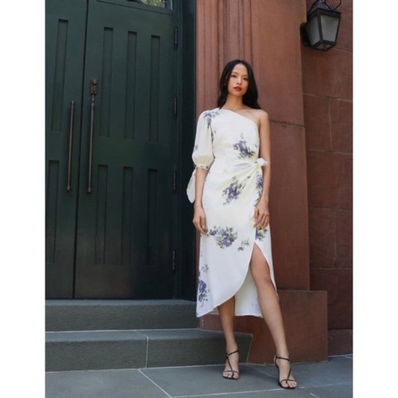 Reformation - Rainey White Floral Liberty Dress - Picture 2 of 9